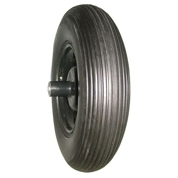 Westward Wheelbarrow Tire,Ribbed,16 In. Dia. 10G169