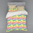 thumbnail image 2 of Ambesonne Colorful Bedding Set 3 Pcs, Doodle Lively Leaves, Twin, Multicolor, 2 of 3
