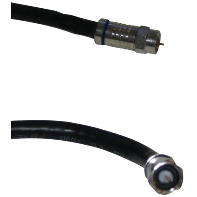 Black Point Products BS-050 RG-6 Câble Coaxial Résistant aux Intempéries Noir&44; 12 ft.