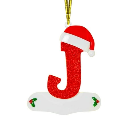 

wofedyo home & kitchen Christmas Alphabet Ornaments 26 Alphabet Personalized Ornaments Christmas Personalized Home Decor