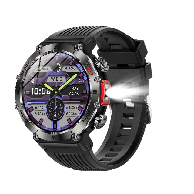 Smart Watch Bluetooth Call(Answer Make Calls) LED Flashlight IP67 Waterproof Smartwatch 100+ Sports Modes Fitness Tracker Watch for Android Ios men women watch
