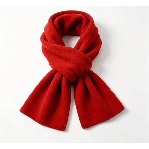 XmhyTop-A Polar Fleece Scarf Winter Warm Solid Color Scarf, Soft Cold Weather for Daily Casual Use, 1 Piece, Scarves Wraps,Dark Red