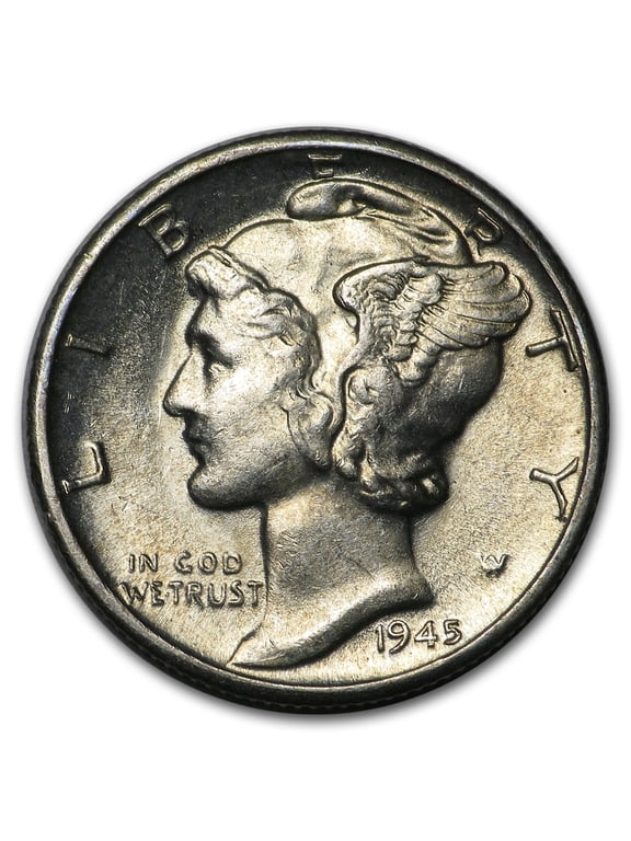 1945 D Lady Liberty Coin By Adolph Weinman, Silver