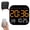Orange, variant on Hangable Standalone Square Clock - Large Digital Wall Clock with Remote Control, LED Display, Temperature & Date, Digital Clocks for Home, Office, Bedroom