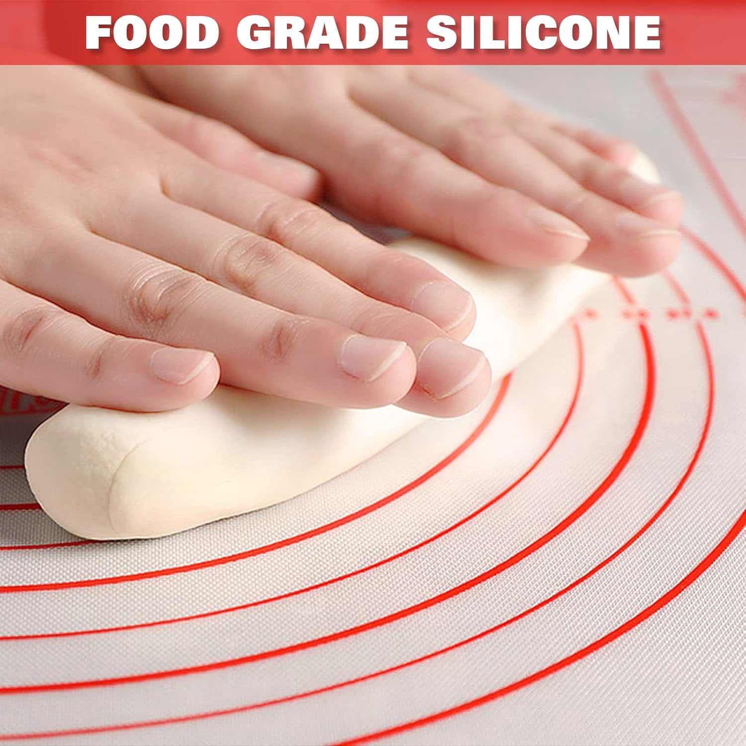 Silicone Pastry Mat Non Stick Baking Supplies Kitchen Counter Cooking Rolling Dough Sheet Pie Crust Sourdough Bread Oven Liner