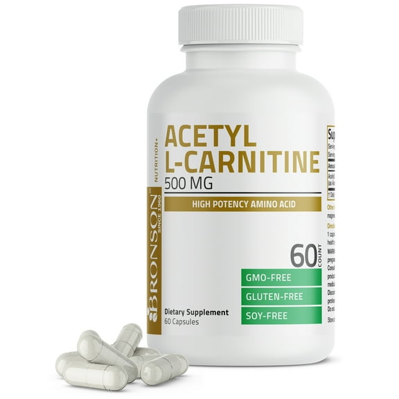 Bronson Acetyl L-Carnitine 500 mg, 60 Capsules