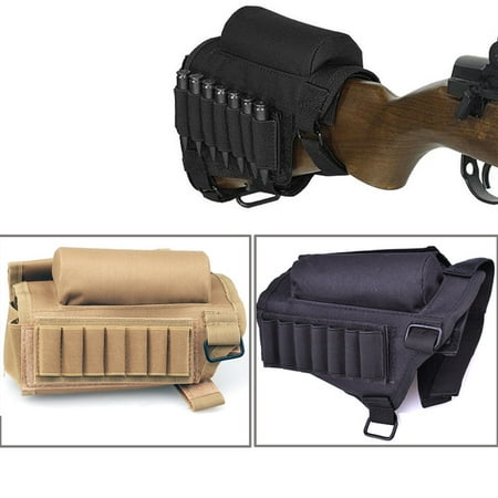 Okeba Tactical Rifle Gun Buttstock Cheek Rest with Ammo Pouch Holder for .308 .300 Winmag,