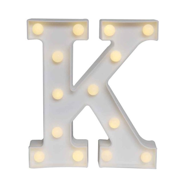 Monstrate Número 3D Visual LED Luz de noche Lámpara de escritorio Fiesta de cumpleaños Regalo para niños Iluminación y accesorios letra k Monstrate LED1555-11B