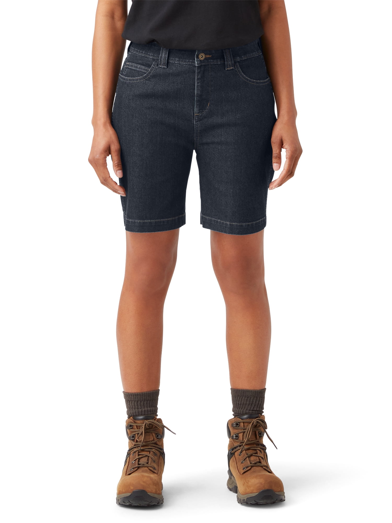 Genuine Dickies Women's Perfectly Slimming FLEX Denim Carpenter Shorts