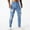 Light Blue, variant on Hvot&aat Men's Casual Frayed Ripped Jeans Stretchy Skinny Slim Fit Denim Pants Small Leg Pants