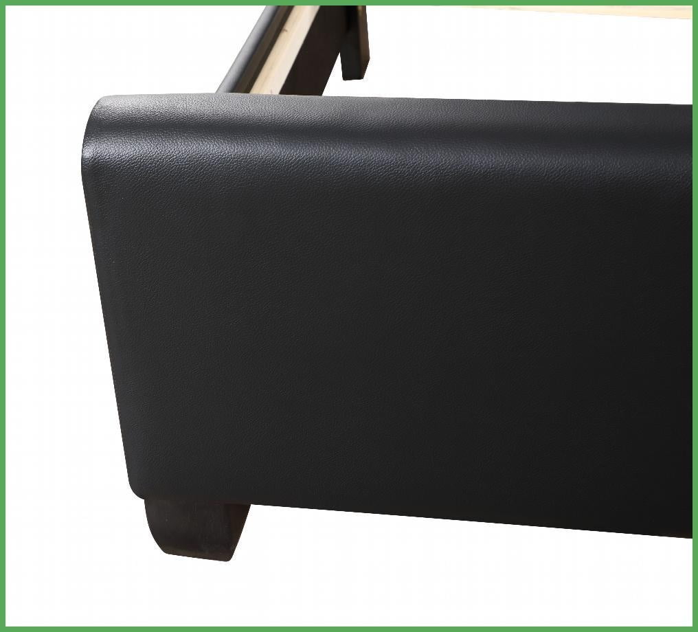 King Size Modern Platform Bed Frame with Robust Construction - Black for Master Bedroom Relaxation