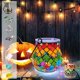 thumbnail image 4 of Kit de manualidades de tarro de dulces iluminado de Halloween con luces LED | Set de actividades de 10 | Incluye adhesivo, azulejos y herramientas | Decoración y regalo luminosos de 9,5 cm, 4 of 7
