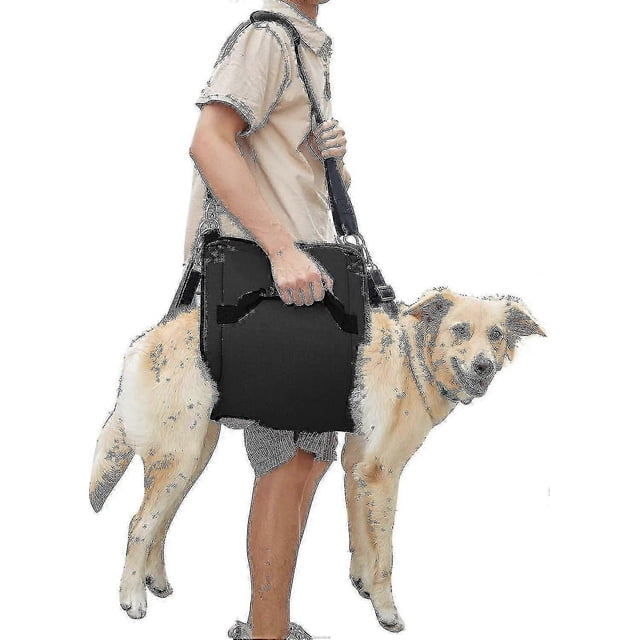 Dog Carry Sling, Emergency Backpack Pet Legs Support Rehabilitation Dog (black) Lift Harness For Nail Trimming, Dog Carrier