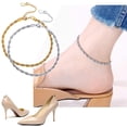 thumbnail image 3 of U7 Rope Chain Anklets Silver 3mm Braided Foot Chain Ankle Bracelet for Women, 3 of 8
