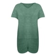 thumbnail image 3 of Women's 2 Piece Pajamas Sets Summer Tracksuits, Ribbed, Spring Outfits, Matching, for Vacation & Loungewear, Rayon Blend, 3 of 3