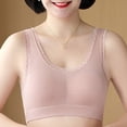 thumbnail image 2 of Womens Plus Size Bra, Push Up Lace Trim High Elastic Thin Sports Bra Without Underwire Coffee 3XL, 2 of 5