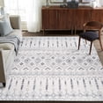 thumbnail image 2 of ReaLife Machine Washable Rug - Stain Resistant, Non-Shed - Eco-Friendly, Non-Slip, Family & Pet Friendly - Made from Premium Recycled Fibers - Moroccan - Ivory - 5' x 7', 2 of 6