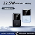thumbnail image 2 of New mini ultra-thin 10000mAh portable power bank with built-in USB 22.5W super fast charging,dual Type-C/PD20W bidirectional fast charging,supports dual input/dual output, small size, large capacity, 2 of 14