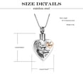 thumbnail image 2 of Heart with Angel Wing Print Cremation Jewelry for Ashes Holder Urn Necklace for Sister Memorial Jewelry, 2 of 7