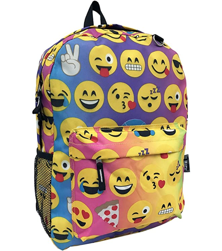 emoji backpack with lunchbox