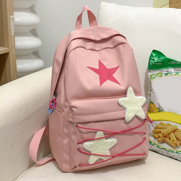Mochila informal coreana de gran capacidad con forma de estrella para mujer, para senderismo, viajes, Camping