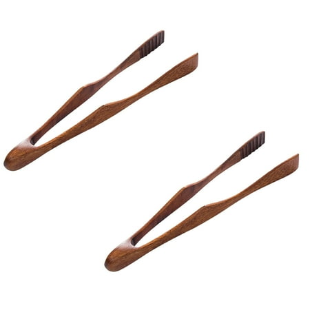 

2PCS Food Clips Wooden Bread Scissors Clip Nanmu Clip Baking Clip Cakery Dessert Baking Food Clip
