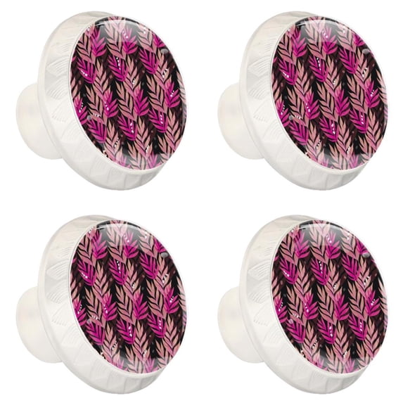 4 Pcs Floral Watercolor Knobs for Kitchen Cabinet Cupboard Dresser Bookcase Drawer Pulls Handles Round Home Decor