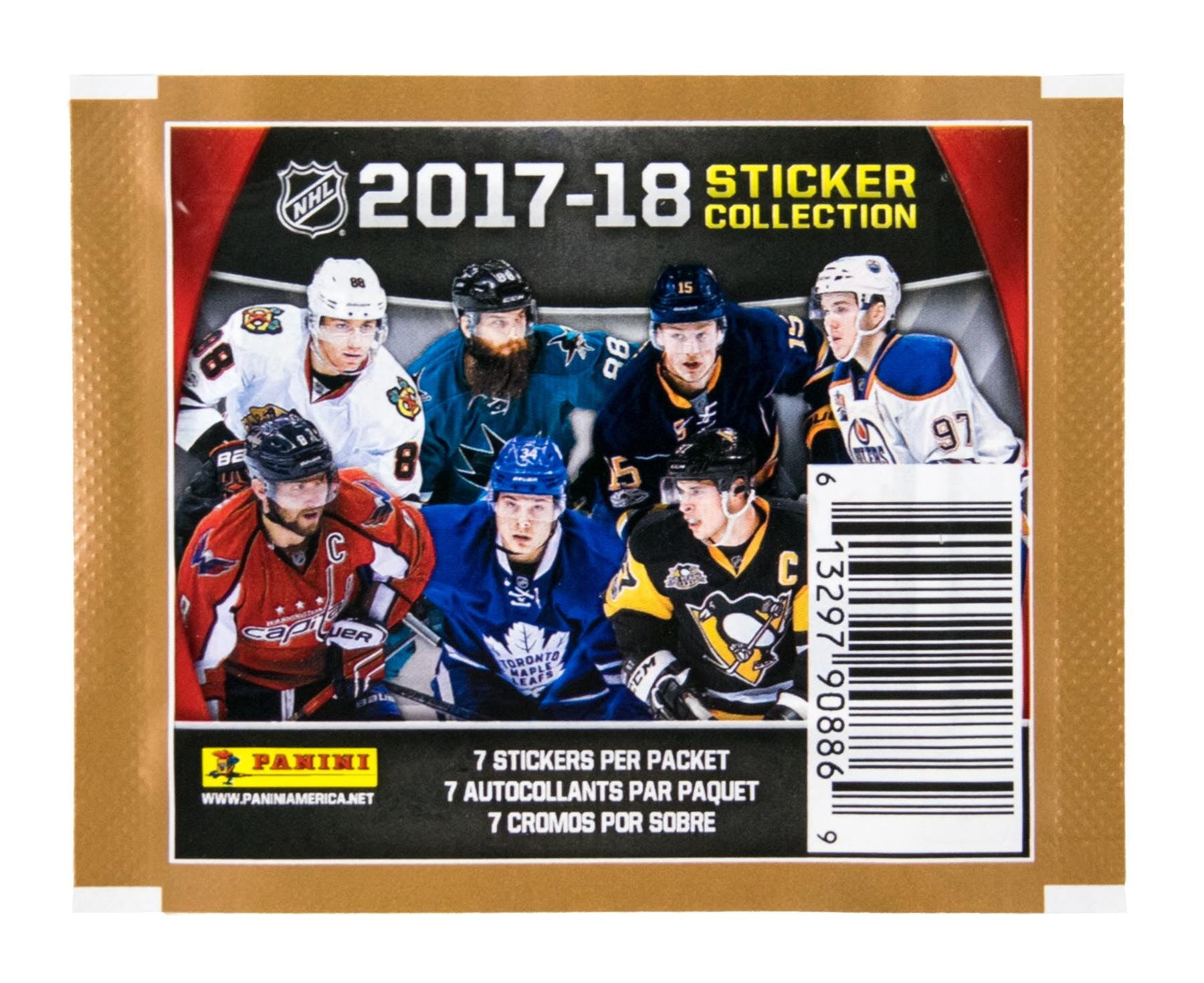 201718 NHL Hockey Sticker Pack 7 stickers per pack Walmart Canada