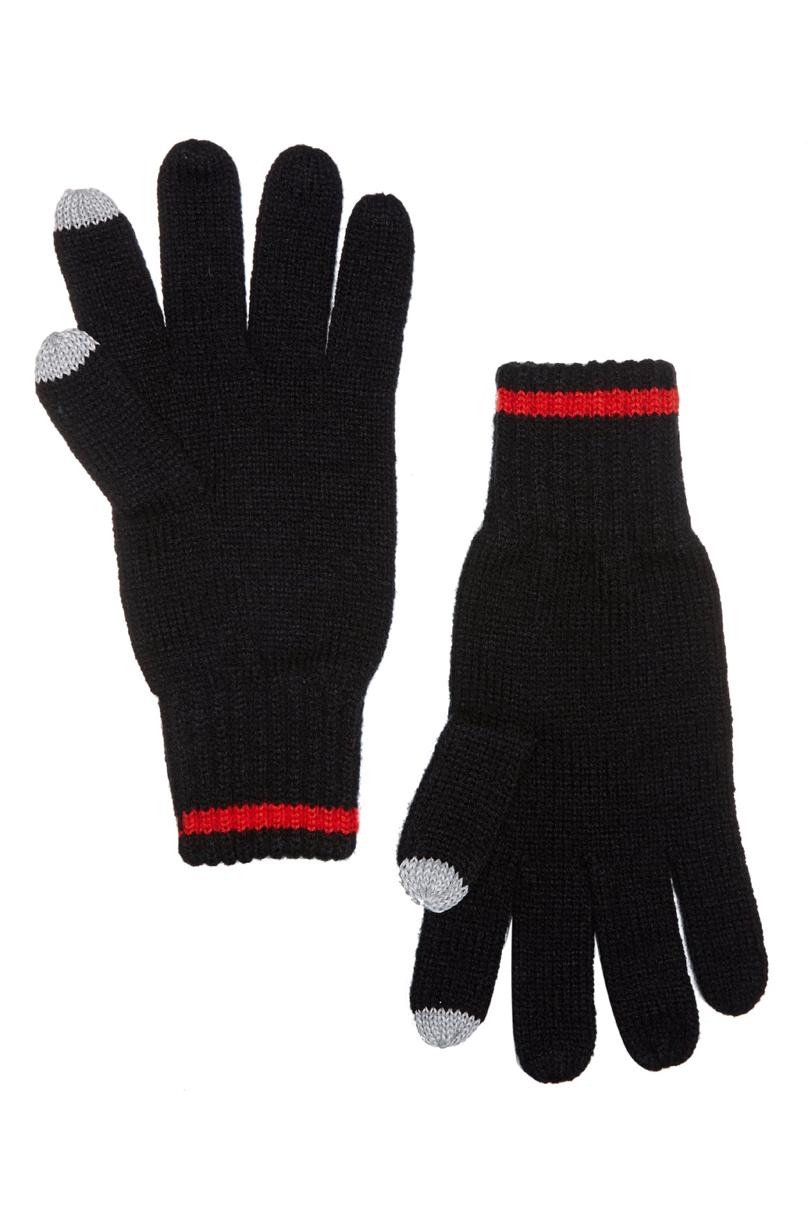 Unisex Adult Ferrari Logo Gloves Knitted with Touch Screen Fingertips 