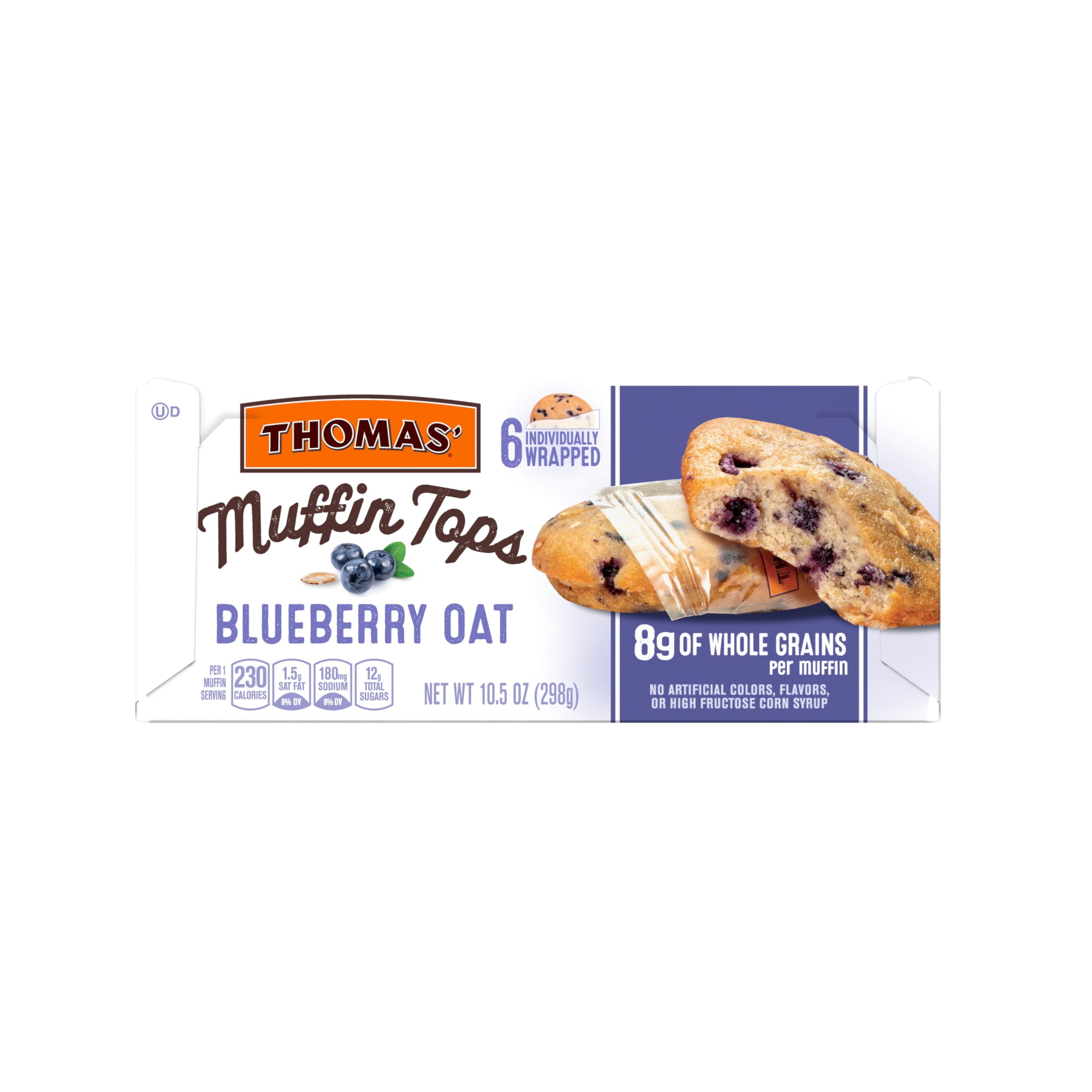 Thomas' Blueberry Oat Muffin Tops, 6 packs, 10.5 oz