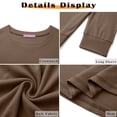 thumbnail image 6 of MOSHU 3 Pack Pullover Sweatshirts for Women Crew Neck Long Sleeve Shirts Casual Loose Fit Sweatshirts Curved Hem Tunic Tops, 6 of 9