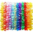 thumbnail image 2 of Collar Leis Myamy Luau Party Hawaiian 100 flores tropicales, 2 of 9