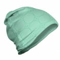 thumbnail image 1 of Retro Unisex Beanie, Monochrome Concentric Circles, Hiking Outdoors, Sea Green and White, by Ambesonne, 1 of 1
