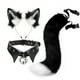 thumbnail image 1 of Conjunto de cola y orejas de bestia para cosplay, collar punk personalizado, correa para el cabello con orejas de zorro simuladas hechas a mano, 1 of 6
