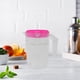 thumbnail image 3 of Juego de hervidor de agua fría de 2 piezas con tapa 1L para refrigerador para agua infundida jugo té helado jarra de plástico para refrigerador dispensador de bebidas para restaurante en casa, 3 of 5