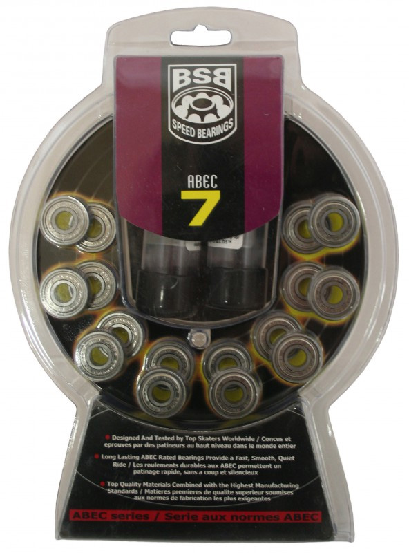 BSB SPEED BEARINGS Abec 7 Set of 16 INLINE Skate Rollerblade HOCKEY