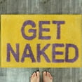 thumbnail image 2 of HAHDAXIA Get Naked Mat Bathroom Rugs - 17" x 24" Non Slip Absorbent Bath Rugs, Machine Washable Cute Small Bath Mats for Bathroom Shower Sink, Yellow, 2 of 7