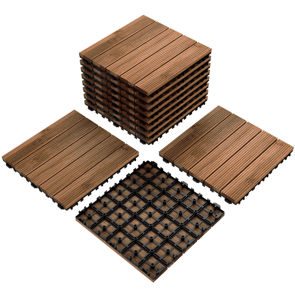 Gray Details about   Sets of 10 Interlocking Tiles for Patio Walkway Fences Planters 
