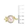 thumbnail image 2 of Everly Women's Cultured Pearl and Diamond 10k Yellow Gold Ring, 2 of 6
