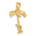 thumbnail image 5 of Auriga Fine Jewelry 10K Yellow Gold 3-D Palm Tree W/Moveable Man Charm for Women (L-21.6 mm, W-15.9 mm), 5 of 7