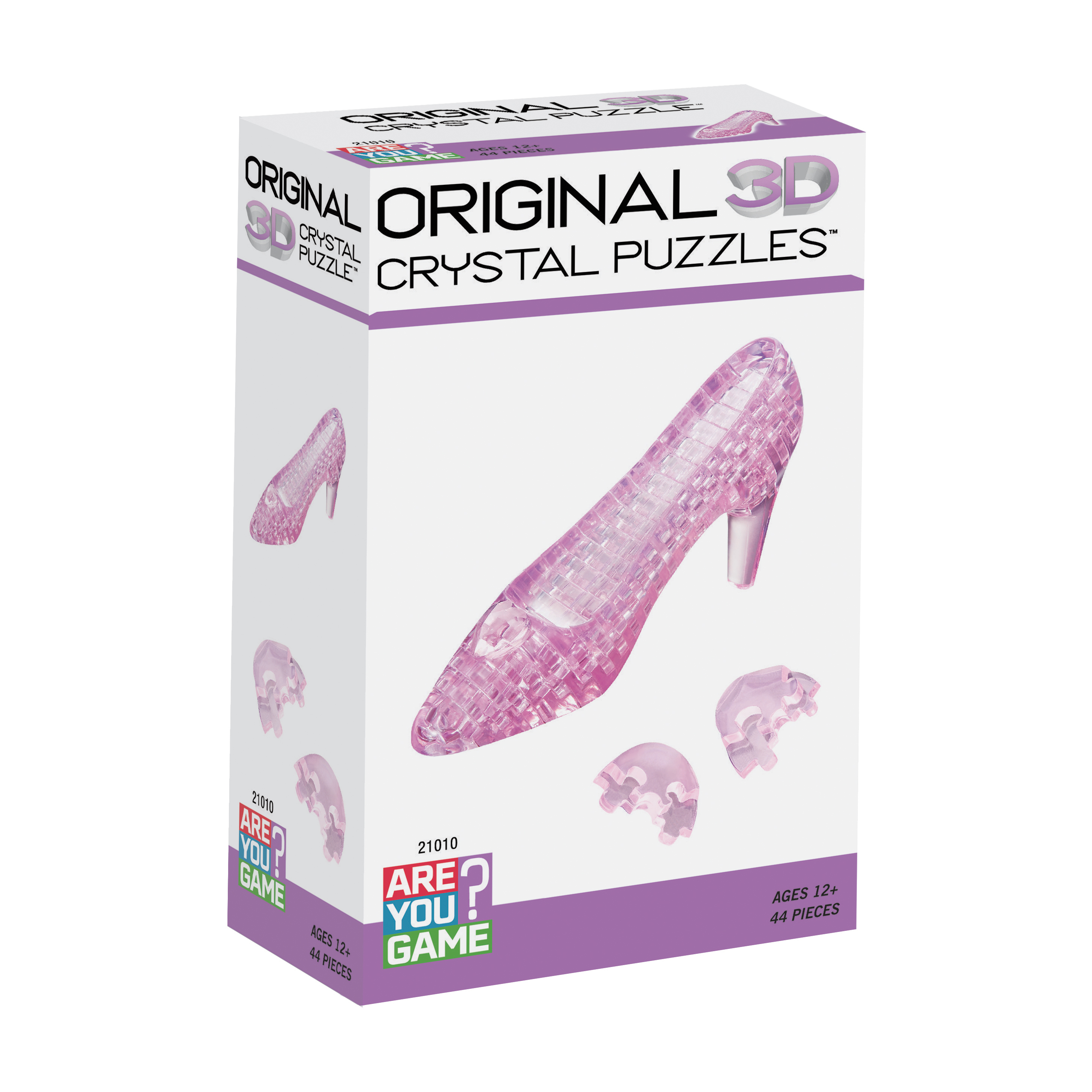 AreYouGame.com Slipper (Pink) 44 Pieces 3D Crystal Puzzle