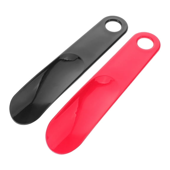 2pcs Plastic Shoe Horn with Handle Portable Shoe Wearing Helper for Men and Women