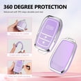 thumbnail image 4 of Key Fob Cover Compatible with Fit for Toyota Grand Highlander Camry Corolla Tundra Prius Venza Tacoma 4Runner RAV4 Land Cruiser Crown Sienna Keychain Case Holder Protector,B:purple, 4 of 6