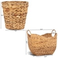 thumbnail image 3 of Costway 3PC Large Woven Seagrass Laundry Storage Basket Handles Home Decor, 3 of 10