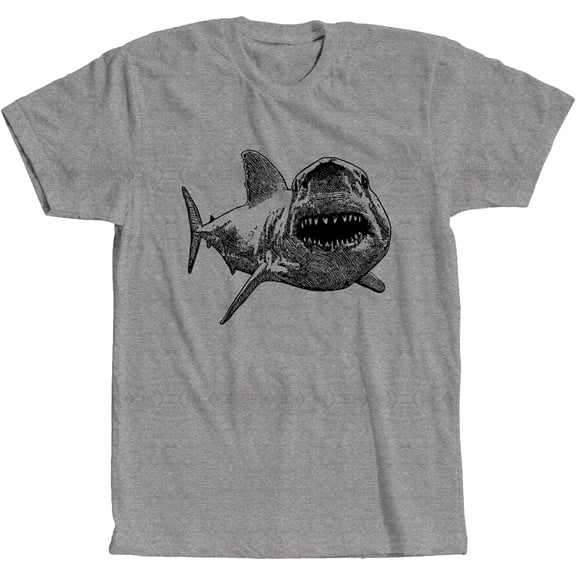 Great White Shark T-Shirt Shark Teeth Attack Jaw Tee for Men Women