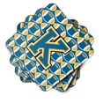 thumbnail image 2 of Letter K Football Blue and Gold Foam Coaster Set of 4, 2 of 3
