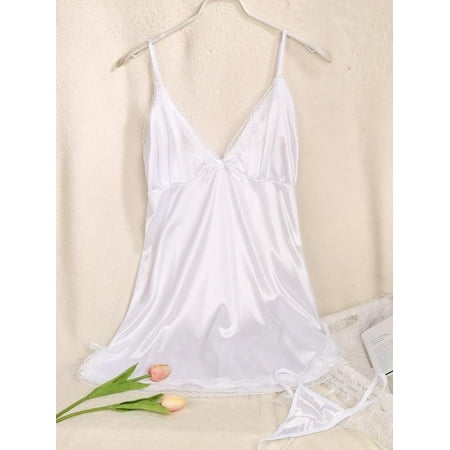 

Yinrunx Womens Chemise Sleepwear Full Slips Lace Nightgown Cotton Jersey Lingerie