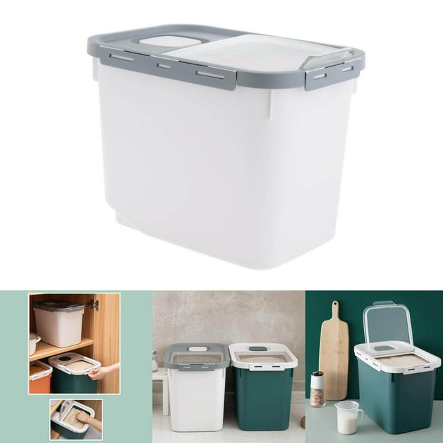 Xingzhi 10KG Rice Storage Container Cereal Dry Food Rice Storage Container White
