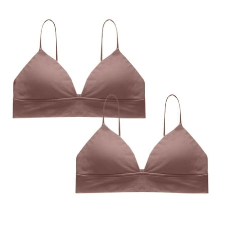 Ploknplq Bras for Women No Underwire brasieres Para Mujer plus Size Sports Bra push Up Balconette Bra without Light 2pc Underwire Bra Underwear Size spaghetti Strap Sports Bra Coffee M Red S