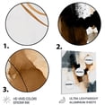 thumbnail image 3 of Designart "Abstracted Roses I" Abstract Floral Metal Wall Art, 3 of 5